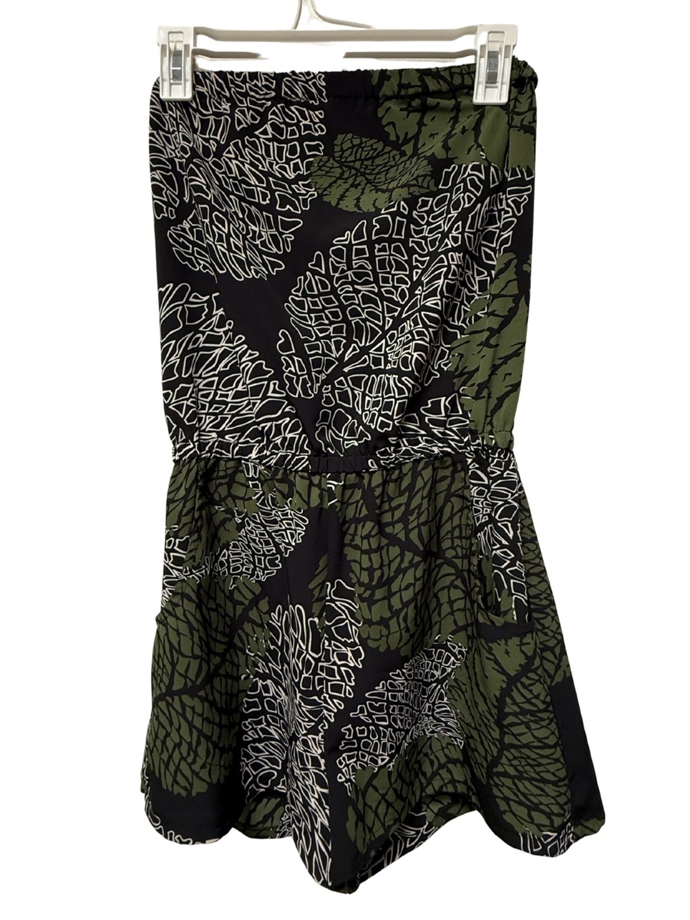 Manuhealii Hawaiian Floral Strapless Shorts Romper Rayon Tropical Summer Party S
